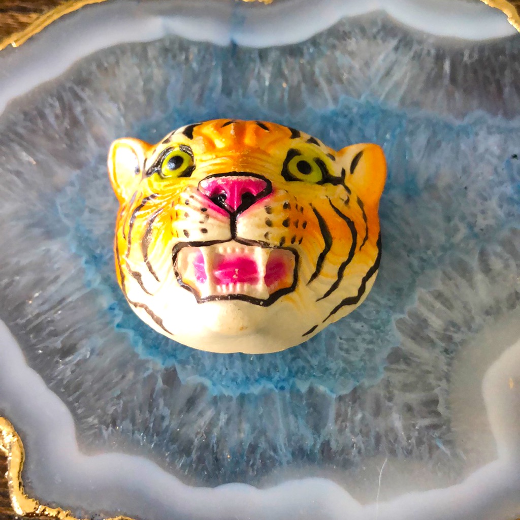 Brand New Tiger Neckerchief Slide